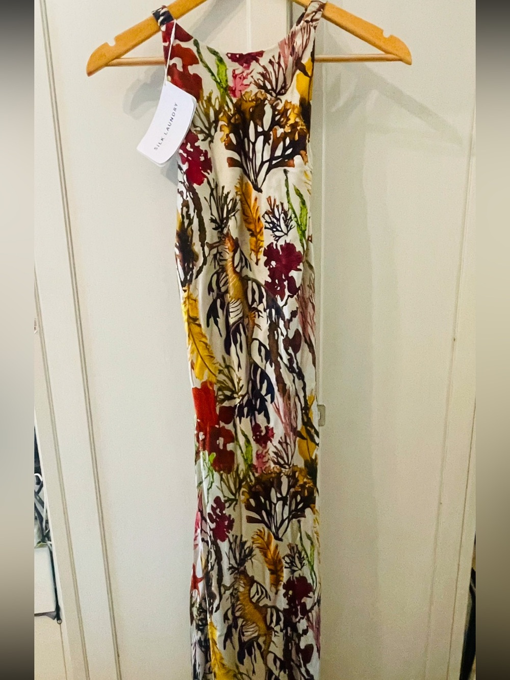 NWT Silk Laundry High Low Dress Planktonic Silk Maxi Dress Size Small - Picture 7 of 13